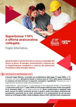 Superbonus 110% e offerta assicurativa collegata - Generali ...