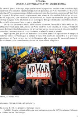 UCRAINA GUERRA A DISTANZA TRA STATI UNITI E RUSSIA