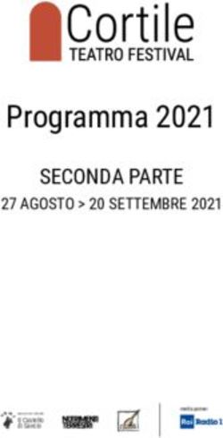 Programma 2021 SECONDA PARTE - 27 AGOSTO 20 SETTEMBRE 2021 - StrettoWeb