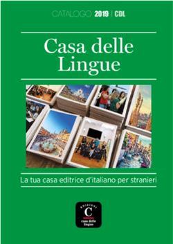 Casa delle Lingue CATALOGO 2019 CDL - La tua casa editrice d'italiano per stranieri - Casa delle Lingue Edizioni