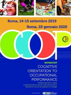 COGNITIVE ORIENTATION TO OCCUPATIONAL PERFORMANCE - A&R Eventi