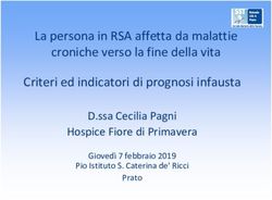 La persona in RSA affetta da malattie croniche verso la fine della vita Criteri ed indicatori di prognosi infausta - D.ssa Cecilia Pagni Hospice ...
