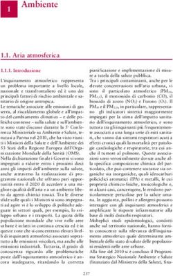 Ambiente 1.1. Aria atmosferica - Ministero della Salute
