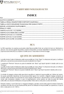 INDICE TARIFFARIO NOLEGGIO AUTO - Stylish Rent