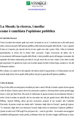 La Shoah; la ricerca, i media: come è cambiata l'opinione pubblica