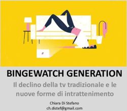 BINGEWATCH GENERATION - Il declino della tv tradizionale e le nuove forme di intrattenimento - Dipartimento FILOSOFIA COMUNICAZIONE ...