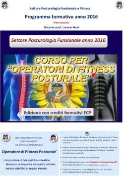 Programma formativo anno 2016 - Edizione con crediti formativi ECP - Settore Posturologia Funzionale e Fitness - Csen
