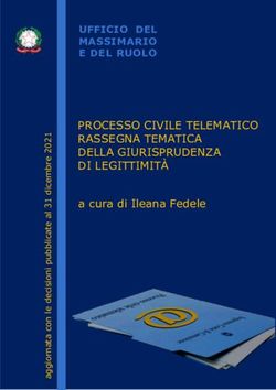 PROCESSO CIVILE TELEMATICO RASSEGNA TEMATICA DELLA GIURISPRUDENZA DI LEGITTIMIT&Agrave; - UFFICIO DEL MASSIMARIO E DEL RUOLO