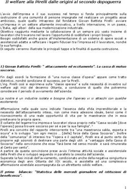 Il welfare alla Pirelli dalle origini al secondo dopoguerra
