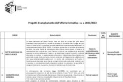 Progetti di ampliamento dell'offerta formativa - a. s. 2021/2022