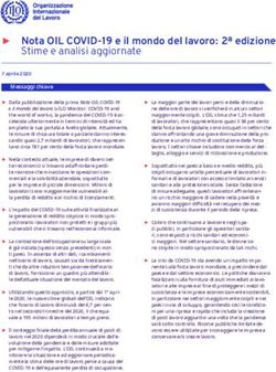 Nota OIL COVID-19 e il mondo del lavoro: 2ª edizione - ILO