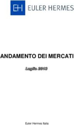 ANDAMENTO DEI MERCATI - Euler Hermes Italia