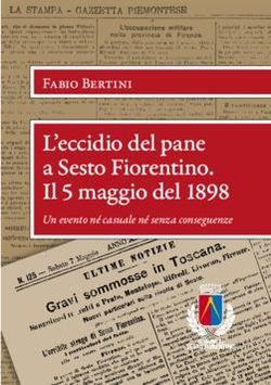 L'eccidio del pane a Sesto Fiorentino. Il 5 maggio del 1898 - Un evento né casuale né senza conseguenze