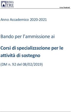 Bando per l'ammissione ai Corsi di specializzazione per le attivit&agrave; di sostegno - Anno Accademico 2020-2021 - (DM n. 92 del 08/02/2019)