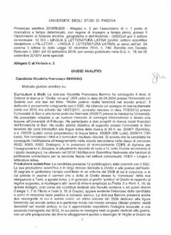GIUDIZI ANALITICI - Unipd