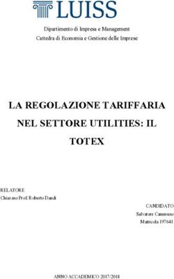 LA REGOLAZIONE TARIFFARIA NEL SETTORE UTILITIES: IL TOTEX - Dipartimento di Impresa e Management Cattedra di Economia e Gestione delle Imprese