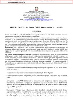 INTEGRAZIONE AL PATTO DI CORRESPONSABILITA' a.s. 2021/2022