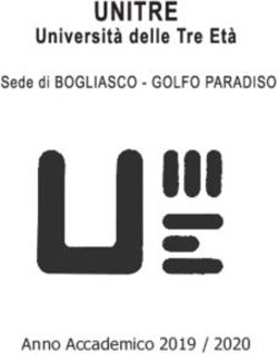 UNITRE Universit&agrave; delle Tre Et&agrave; - Anno Accademico 2019 / 2020 - Associazione di Promozione ...
