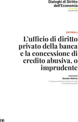L'ufficio di diritto privato della banca e la concessione di credito abusiva, o imprudente - Dialoghi di Diritto dell'Economia