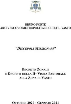 "DISCEPOLI MISSIONARI" - OTTOBRE 2020 - GENNAIO 2021 - BRUNO FORTE ARCIVESCOVO METROPOLITA DI CHIETI - VASTO - Diocesi Chieti ...