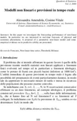 Modelli non lineari e previsioni in tempo reale