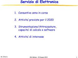 Servizio di Elettronica - Consuntivo anno in corso 2. Attivita' previste per il 2020 3. Strumentazione/Attrezzature, capacita' di calcolo e ...
