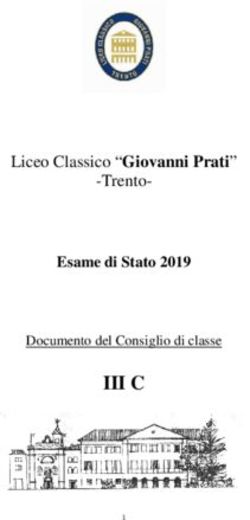 III C - Liceo Classico "Giovanni Prati" -Trento-Esame di Stato 2019 - Liceo Prati