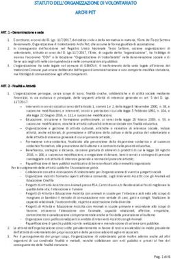 STATUTO DELL'ORGANIZZAZIONE DI VOLONTARIATO ARCHI PET