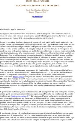 DISCORSO DEL SANTO PADRE FRANCESCO - FESTA DELLE FAMIGLIE - Una Chiesa a Pi&ugrave; Voci