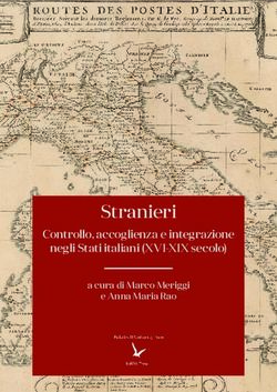 Stranieri Controllo, accoglienza e integrazione negli Stati italiani (XVI-XIX secolo)