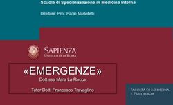 "EMERGENZE" - Scuola di Specializzazione in Medicina Interna - Dott.ssa Mara La Rocca