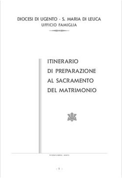 ITINERARIO DI PREPARAZIONE AL SACRAMENTO DEL MATRIMONIO - DIOCESI DI UGENTO - S. MARIA DI LEUCA