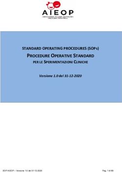 PROCEDURE OPERATIVE STANDARD - STANDARD OPERATING PROCEDURES (SOPs) PER LE SPERIMENTAZIONI CLINICHE - AIEOP