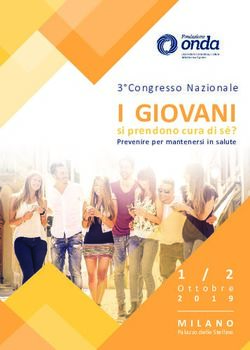 I GIOVANI si prendono cura di sé? - Prevenire per mantenersi in salute