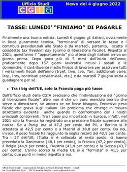 TASSE: LUNEDI' "FINIAMO" DI PAGARLE - Ufficio Studi - CGIA Mestre