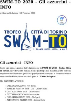 SWIM-TO 2020 - Gli azzurrini- INFO - Nuoto.com