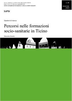 Percorsi nelle formazioni socio-sanitarie in Ticino - n. 39 novembre 2020 - SUPSI