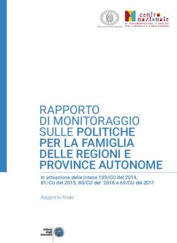 RAPPORTO DI MONITORAGGIO SULLE POLITICHE PER LA FAMIGLIA DELLE REGIONI E PROVINCE AUTONOME - In attuazione delle intese 103/CU del 2014, 81/CU del ...