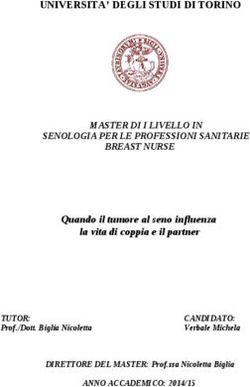 UNIVERSITA' DEGLI STUDI DI TORINO - MASTER DI I LIVELLO IN SENOLOGIA PER LE PROFESSIONI SANITARIE