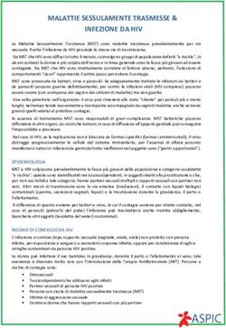 MALATTIE SESSULAMENTE TRASMESSE & INFEZIONE DA HIV