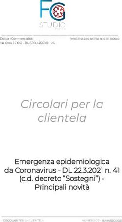 Circolari per la clientela - Emergenza epidemiologica da Coronavirus - DL 22.3.2021 n. 41