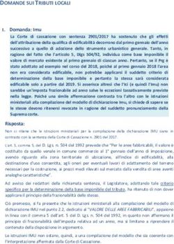 DOMANDE SUI TRIBUTI LOCALI - Domanda: Imu - Finanze