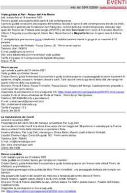 EVENTI info: tel. 0541 53399 - www.riminiturismo.it - Rimini turismo