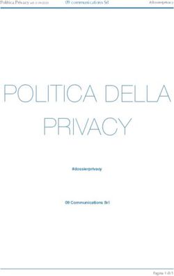 POLITICA DELLA PRIVACY - #dossierprivacy 09 Communications Srl - 09 communications Srl