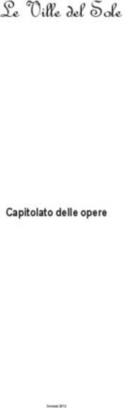 Le Ville del Sole - Capitolato delle opere