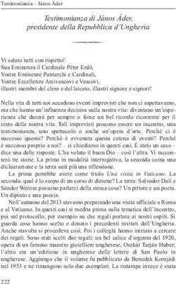 Testimonianza di J&aacute;nos &Aacute;der, presidente della Repubblica d'Ungheria