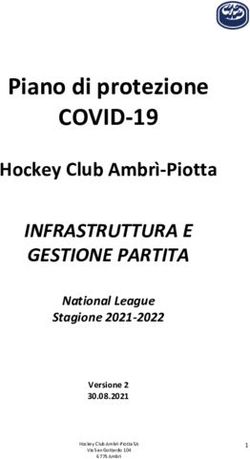 COVID-19 Piano di protezione - Hockey Club Ambrì-Piotta INFRASTRUTTURA E GESTIONE PARTITA - HCAP