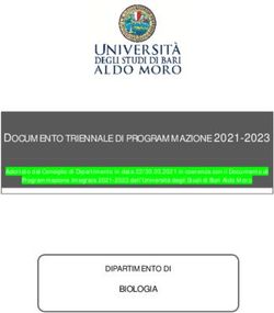 DOCUMENTO TRIENNALE DI PROGRAMMAZIONE 2021-2023 - DIPARTIMENTO DI BIOLOGIA