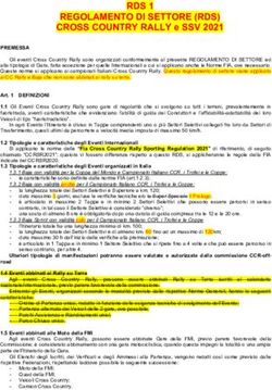RDS 1 REGOLAMENTO DI SETTORE (RDS) CROSS COUNTRY RALLY e SSV 2021 - ACI Sport
