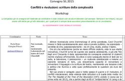 Conflitti e rivoluzioni: scritture della complessit&agrave;